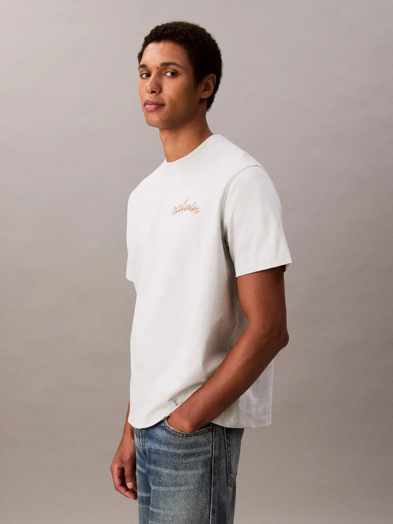 Футболка Calvin Klein Jeans, размер XL, светло-голубой — фото 1