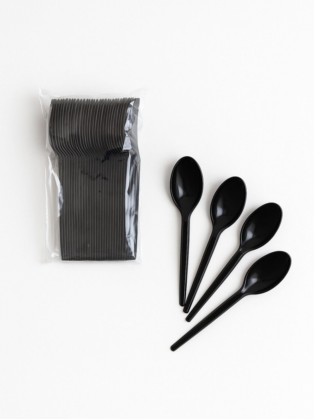 Ложки одноразовые пластиковые для горячих и холодных блюд, 100 штук