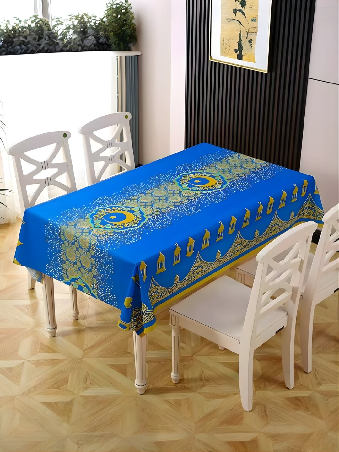 Декоративная скатерть из ткани для кухни и столовой