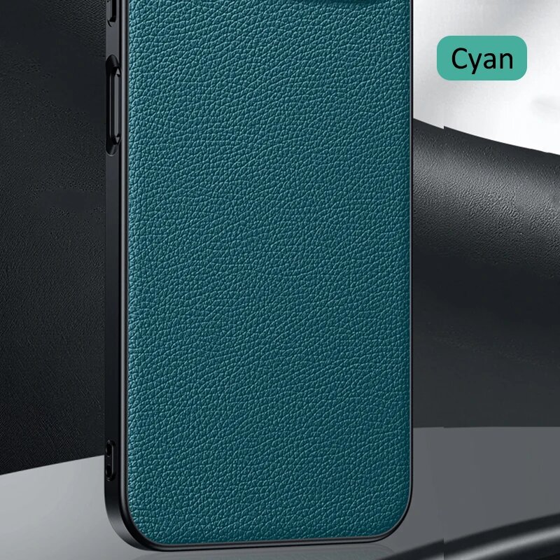 Чехол Huawei Nova 15, Cyan, темно-зеленый, Litchi