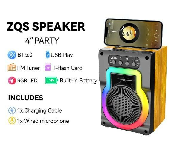 Колонка SUPER BASS, ZQS 8175, 3000 мАч, беспроводной усилитель звука!