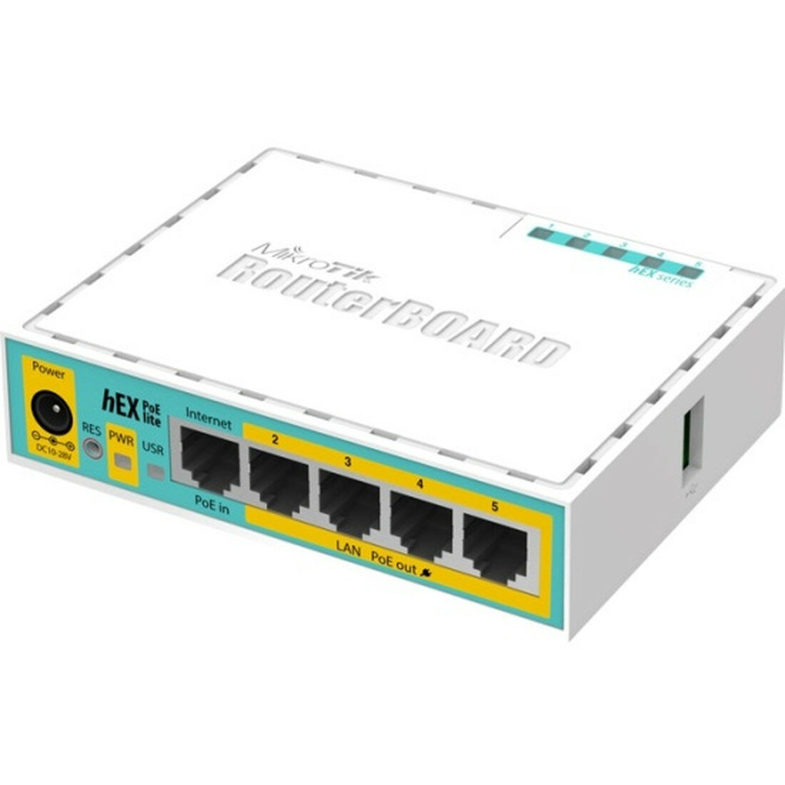 Маршрутизатор MikroTik RB750UPr2, PoE, 4 LAN-порта, 5 портов, 113x28x89 мм