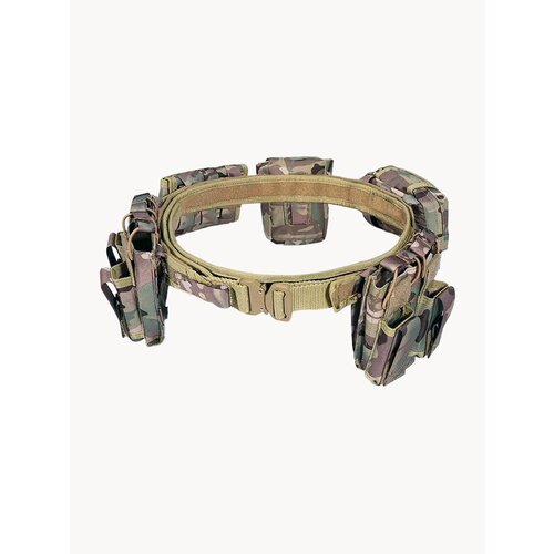 Тактический ремень с 5-тью подсумками. Модель YD-2012, цвет Мультикам