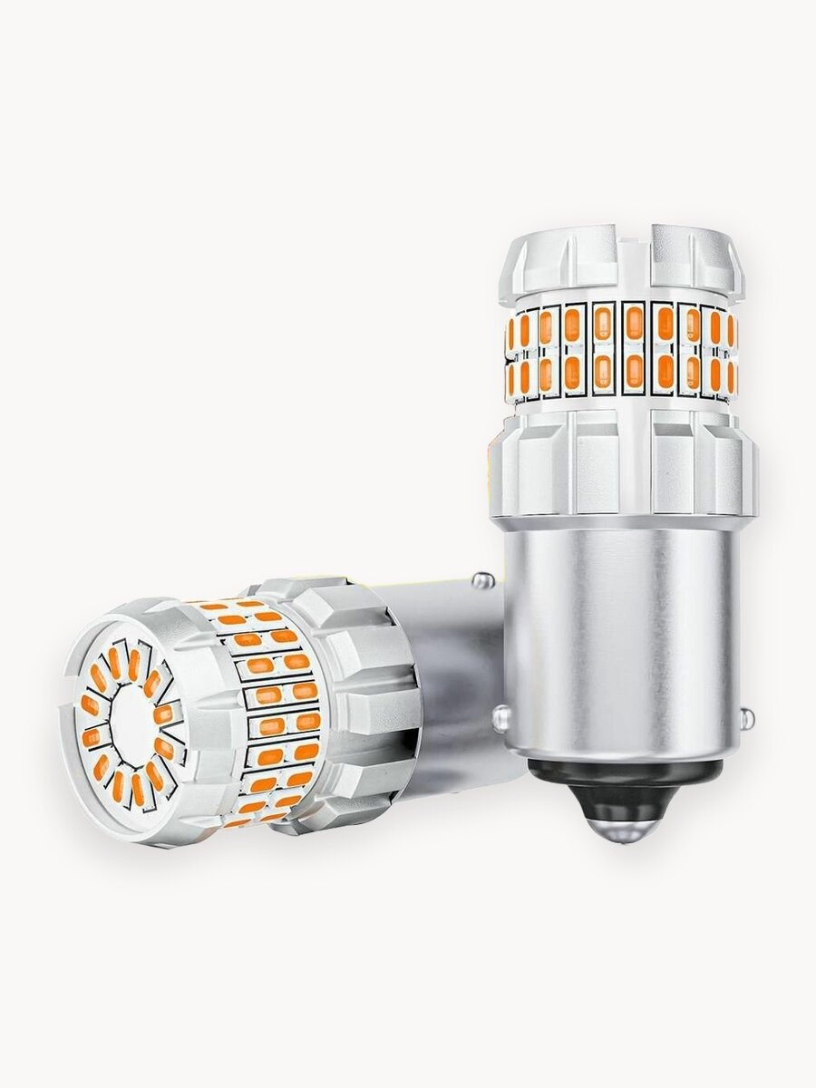 Светодиодная лампа PY21W BAU15S для авто ElectroKot RoundLight gen2 1900K оранжевый свет 2 шт, для указателей поворота