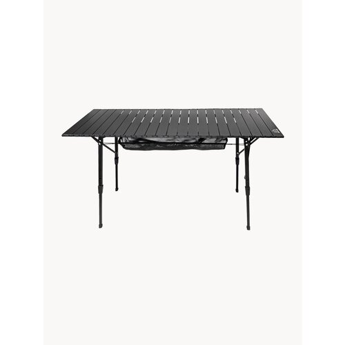 Стол туристический складной до 40 кг, для походов, пикника, охоты, рыбалки, алюминиевый каркас LIGHT CAMP L черный