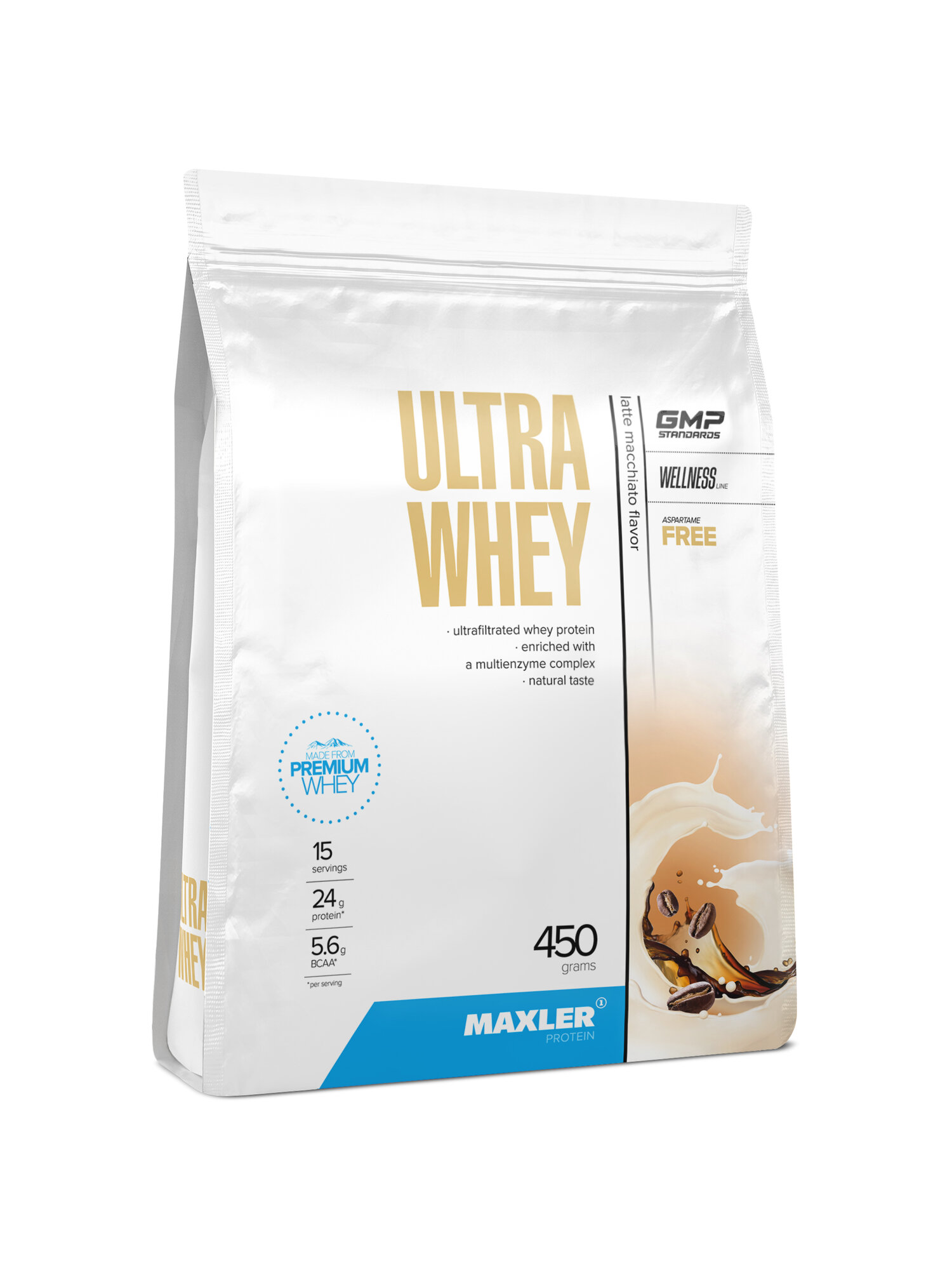 Протеин сывороточный для мужчин и женщин Maxler Ultra Whey, 450 г - Латте макиато
