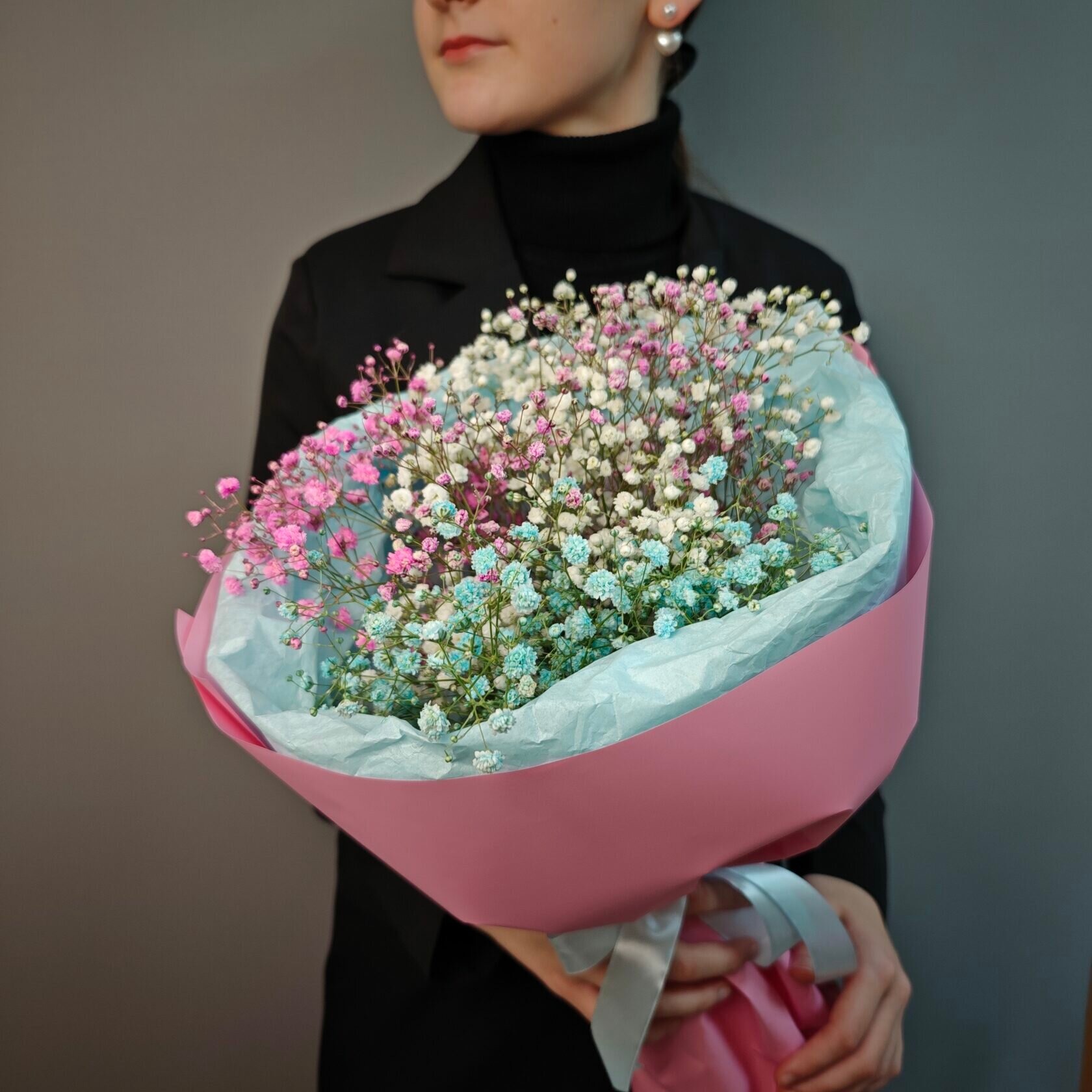 Букет с гипсофилой - S