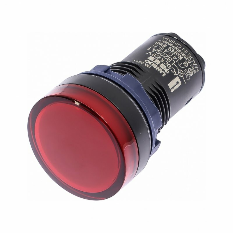 Светодиодный индикатор LANBOO на панель 220 В 22 мм (LB22SA1Z1-P/C220V/PC(L)) красный