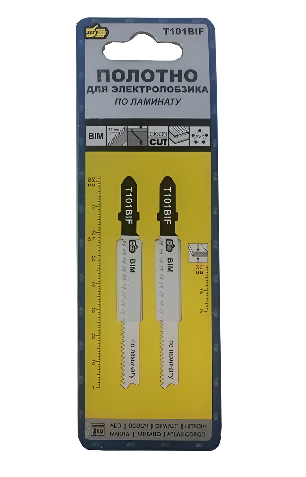 Пилки (полотна) для электролобзика "888" по ламинату, T101BIF BIM 2штуки