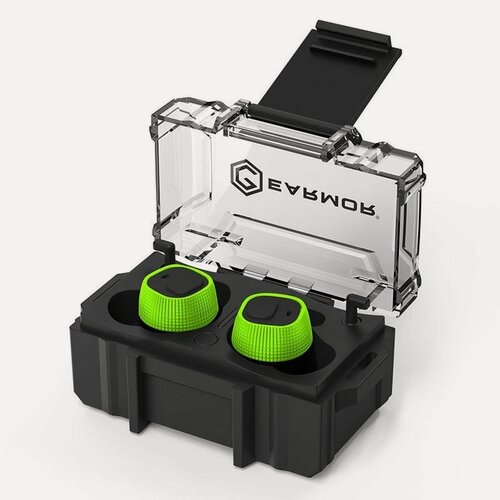 Изображение товара Беруши активные EARMOR M20 салатовые, электронное шумоподавление NRR 24 дБ, Li-ion USB-C, для стрельбы и охоты