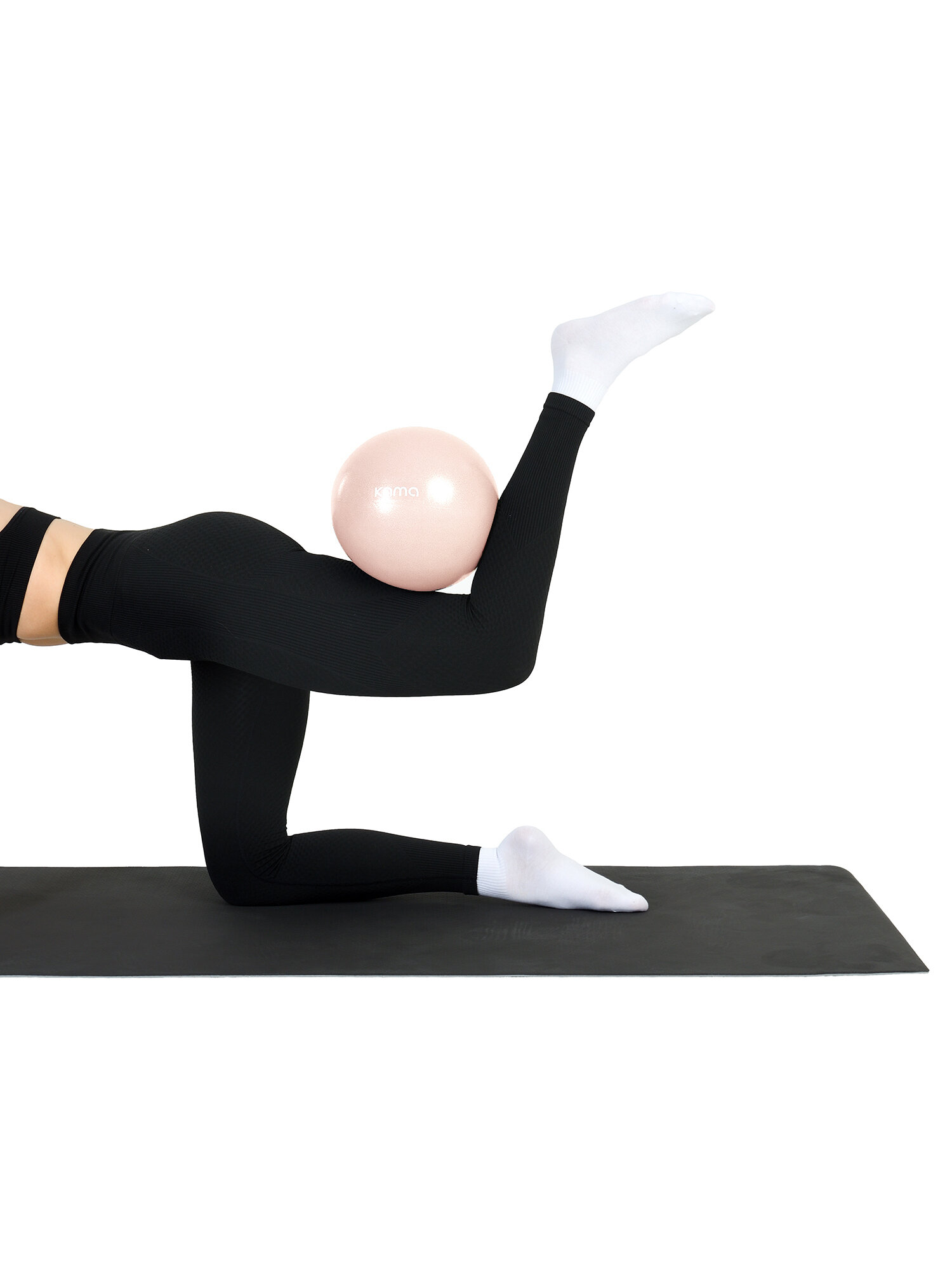 Мяч для пилатеса Kama, гимнастический, диаметр 25 см, бежевый — фото 1