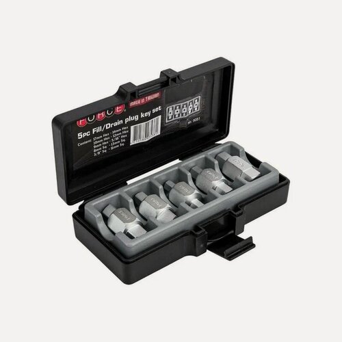 Изображение товара Набор для слива масла Force 5051, углеродистая сталь, 5 инструментов, 170 мм