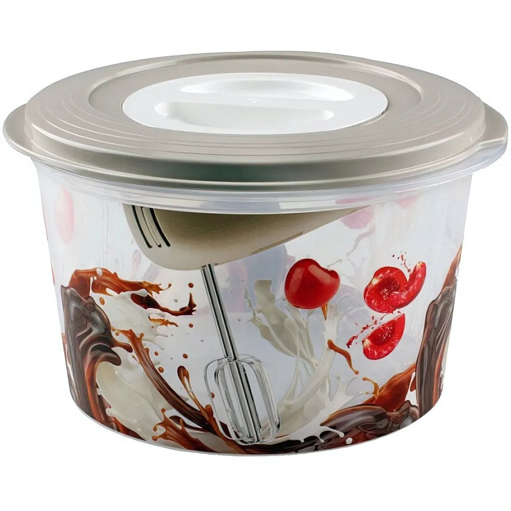 Контейнер для миксера и блендера с защитной крышкой 2л пластик герметичный клапан