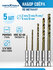 Сверло по металлу VertexTools 9875, 5 шт.