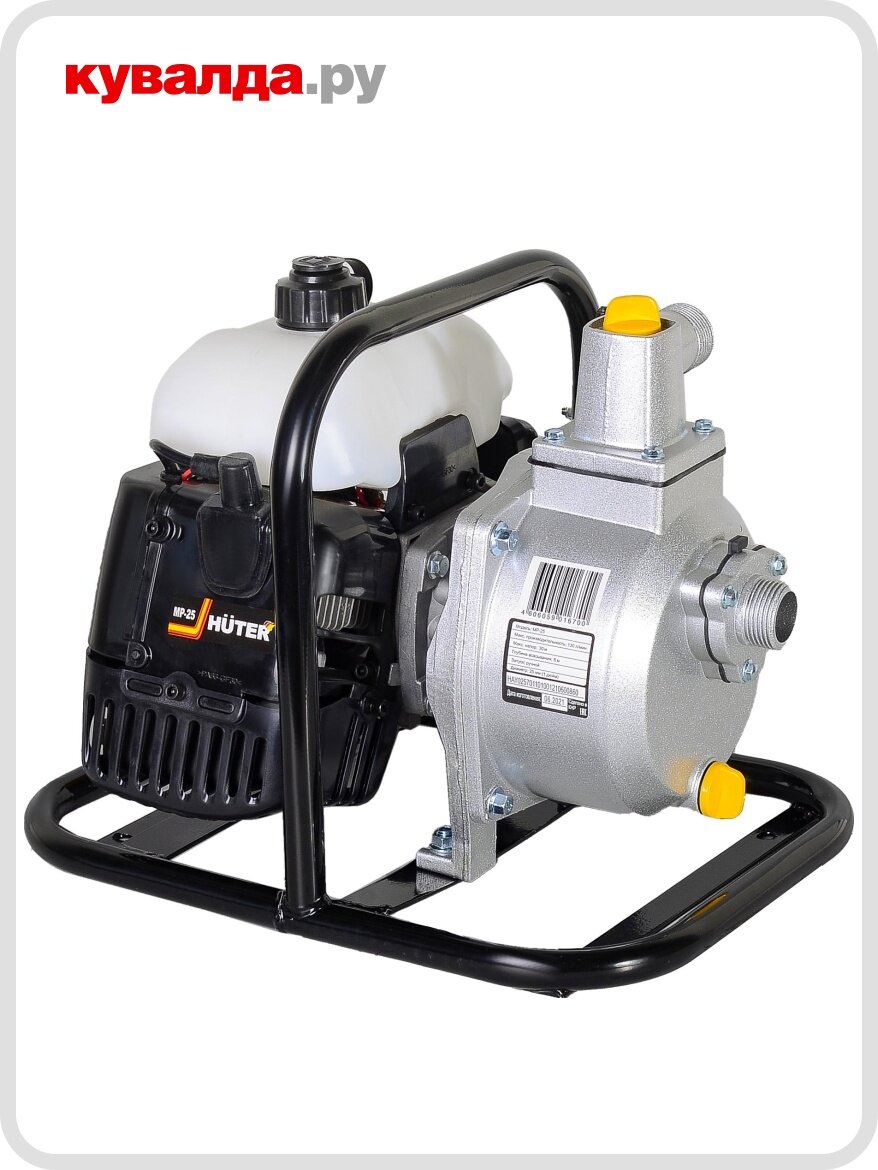 Мотопомпа бензиновая HUTER MP- 25 для слабозагрязненной воды