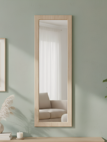 Изображение товара Зеркало настенное в прихожую прямоугольное с рамой Магия классики МДФ 112х38,5 см дуб беленый