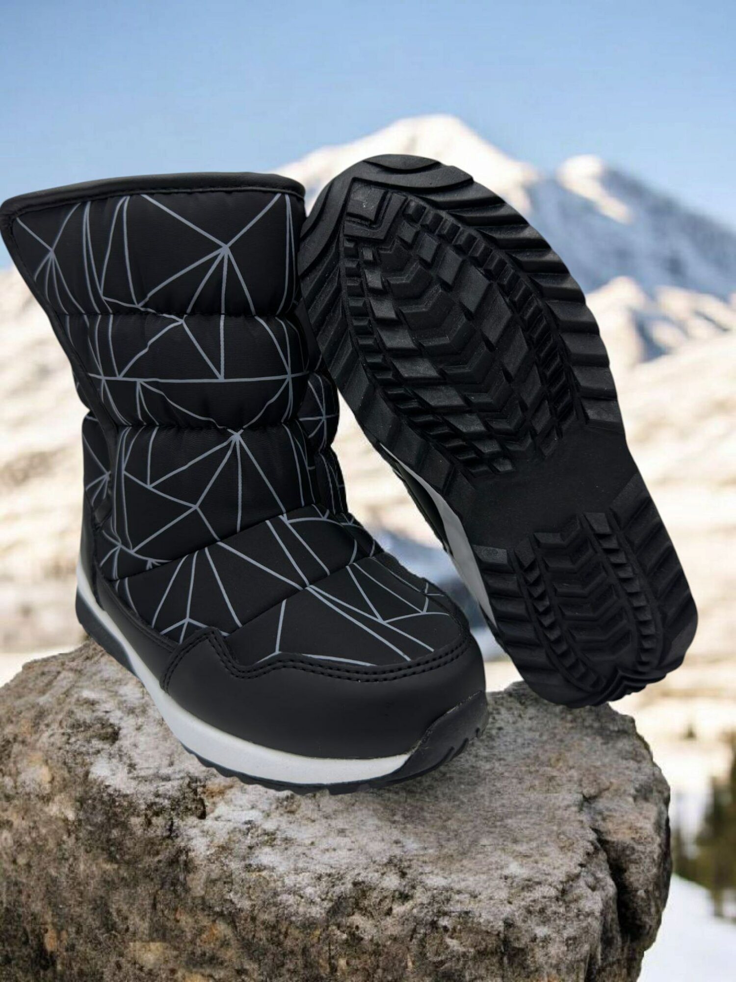 Дутики , размер 32, черный — фото 1