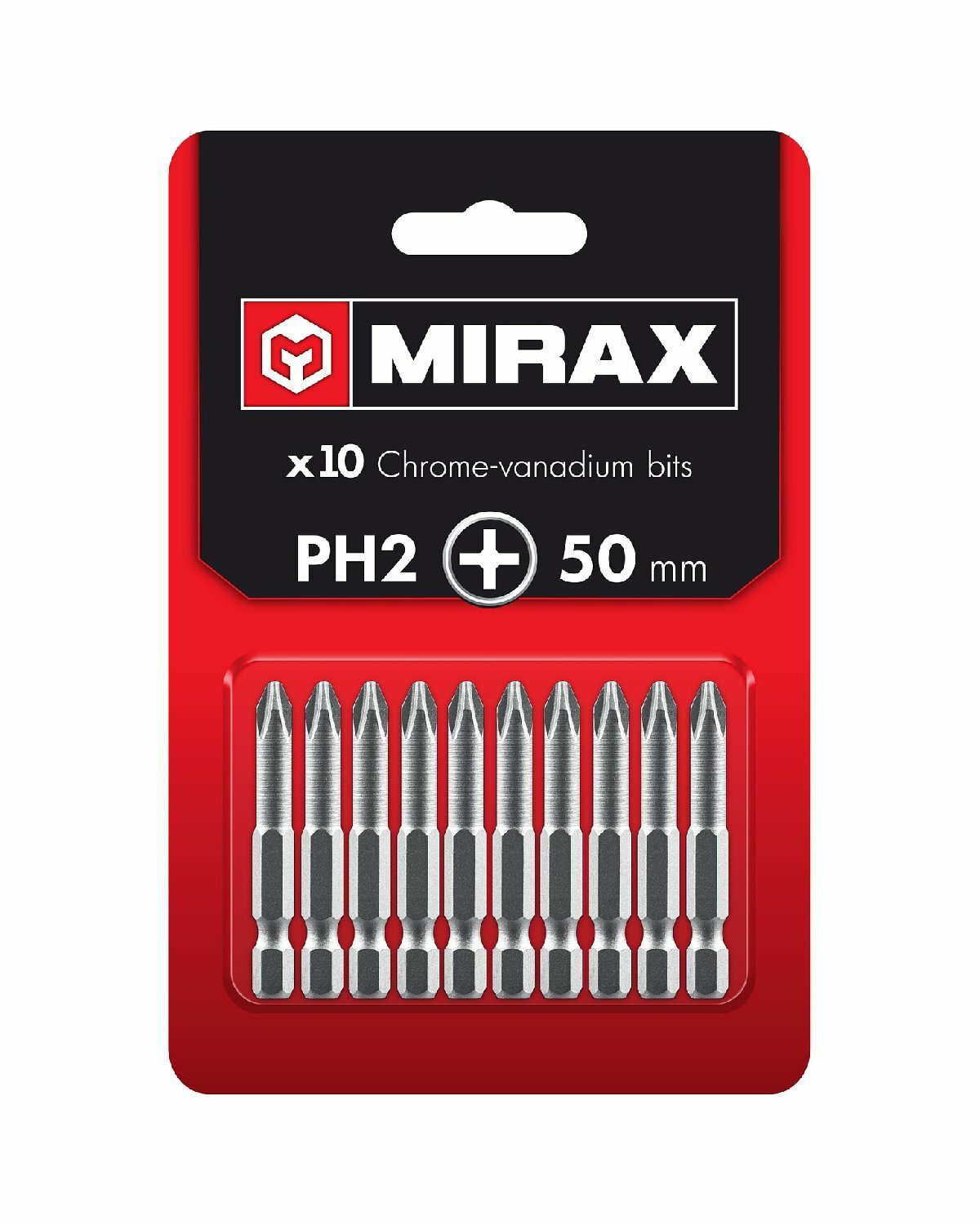 MIRAX PH2 50 мм 10 шт биты (26271-2-50-10) (26271-2-50-10)