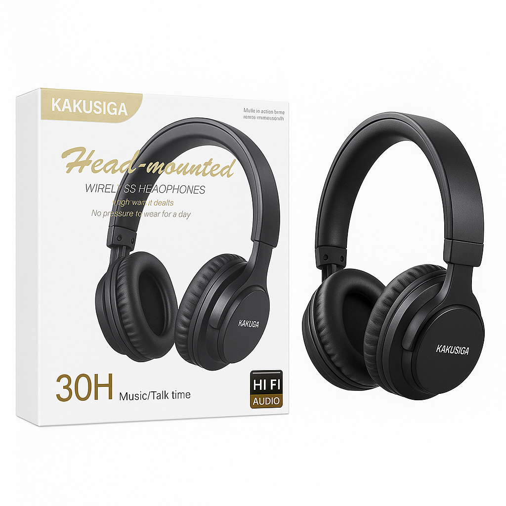 Беспроводные наушники KAKUSIGA с креплением на голову (30 часов)