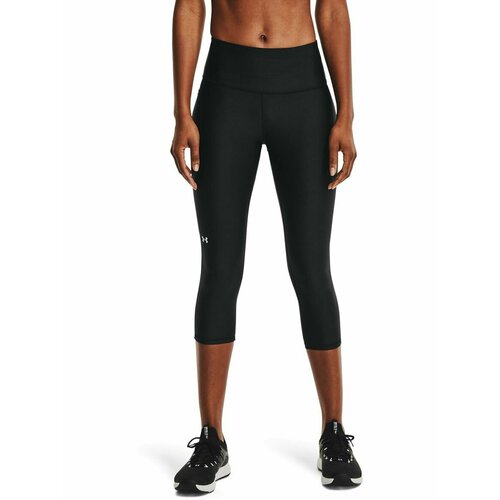 фото Бриджи спортивные under armour heatgear® no-slip waistband capris, размер xs, чёрный