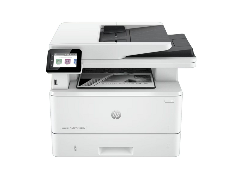 LaserJet Pro 4103fdw а4 мфу лазерное черно-белое 40стр/мин 1200dpi 1200мгц 512мб 50апд 100+250 WiFi/Bluetooth/USB/Ethernet 3050стр/картридж (2Z629A#BBU)