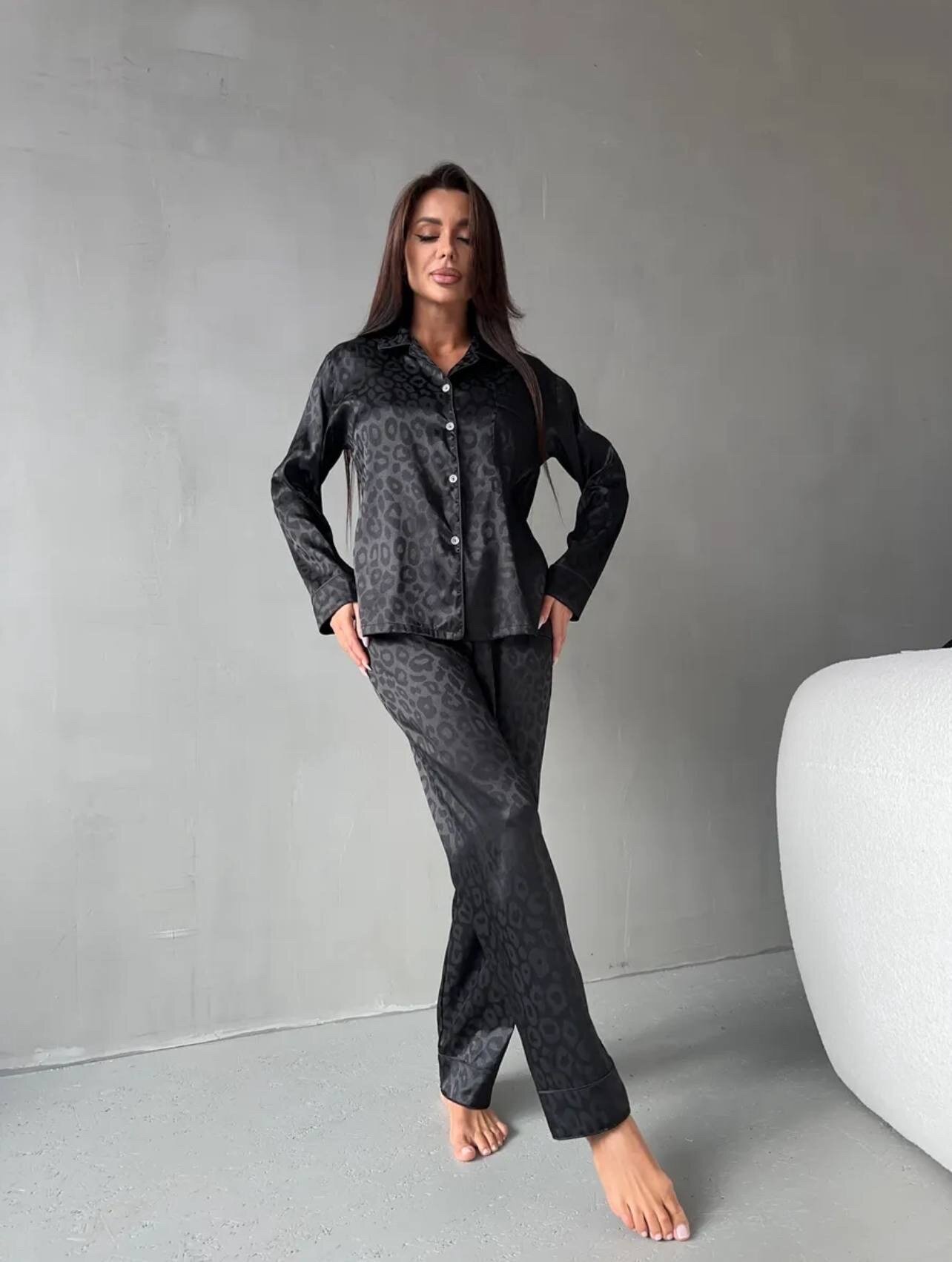 Пижама для кормящих мам пижама шелковая