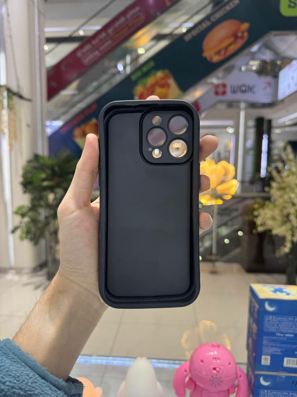 Чехол с принтом "Луна и солнце", для iPhone 15 Pro , парный , черный — фото 1