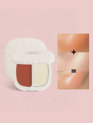 Изображение товара Румяна-хайлайтер HANDAIYAN, кремовые, палетка 2в1, коричневый