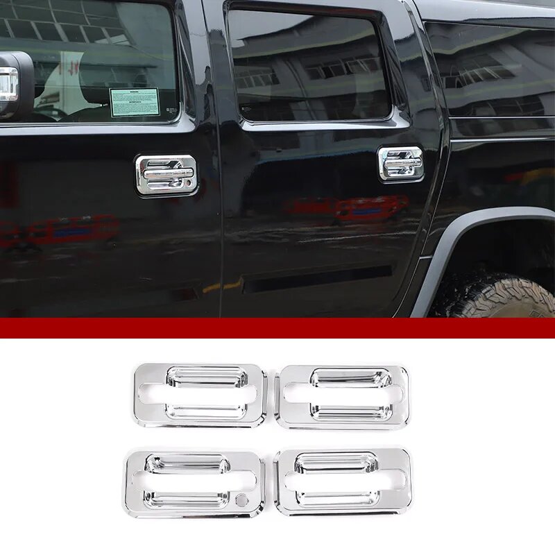 Декор дверной ручки для Hummer H2 2003-2009, серебристый