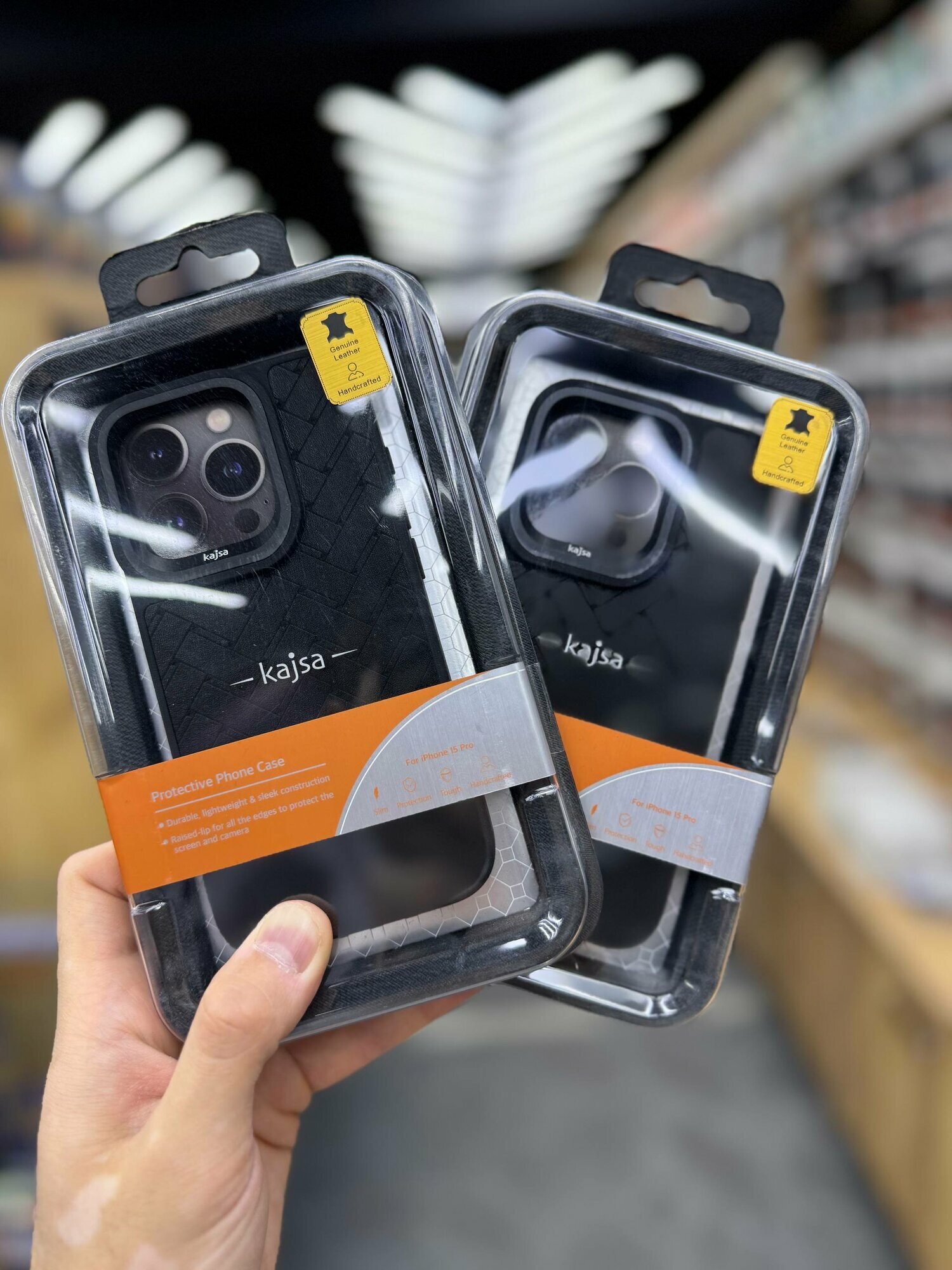 Чехол KAJSA противоударный для iPhone 15 Pro, защитный бампер, стильный дизайн, разноцветный