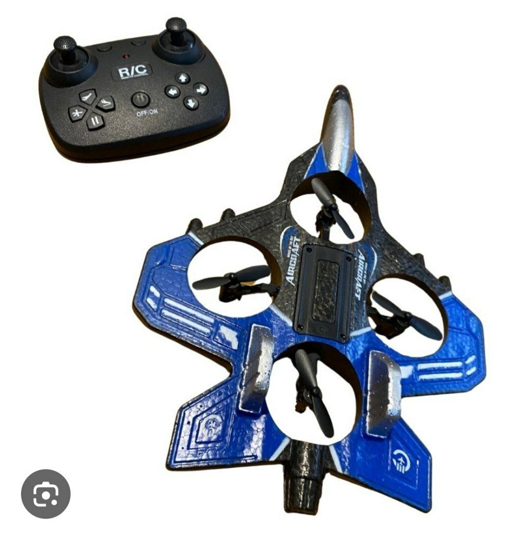 Радиоуправляемый самолёт дрон dron RC Боевой, 3 скорости, 360° трюки, безопасный для детей, 20.5x8x35.5 см, +6