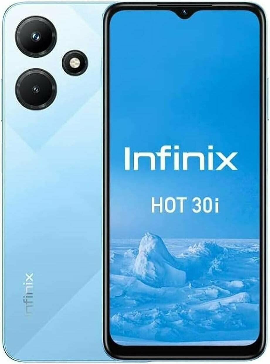Смартфон Infinix Hot 30i 4/64ГБ RU, Dual nano SIM, голубой