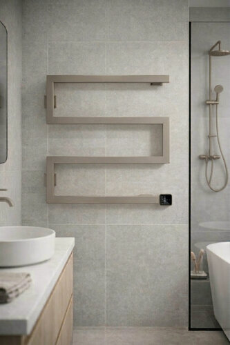 Изображение товара Электрический полотенцесушитель SNAKE-2 50x50 см цвет Грейдж