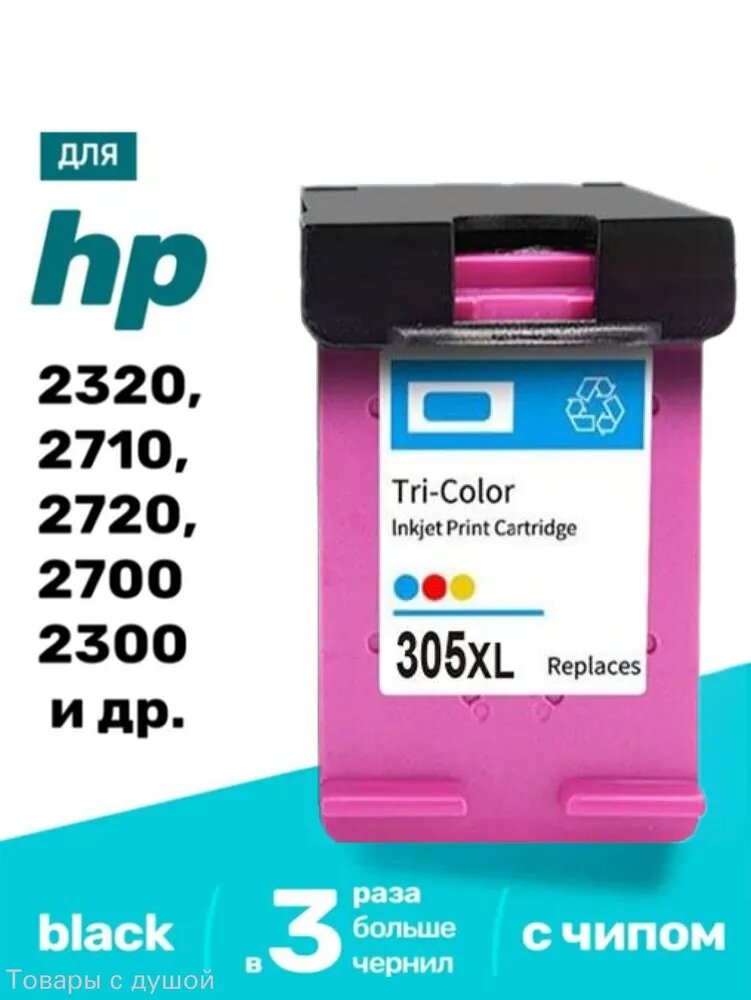 Картридж, совместимый CMY для принтеров HP, набор 1 шт.