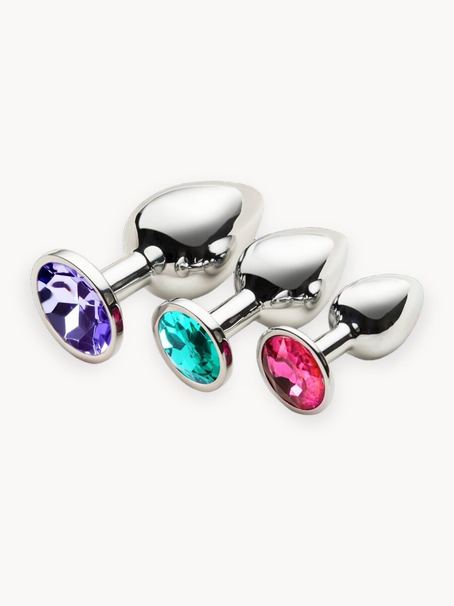 Анальная пробка Why Not набор анальных пробок для мужчин и женщин металлические секс игрушки / 3 шт. (размеры S, M и L)