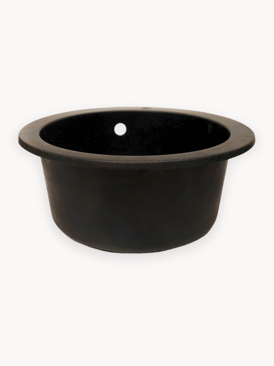 Мойка для кухни искусственного камня BioStone V1 , 500х500х205 мм, врезная, круглая, без сифона,