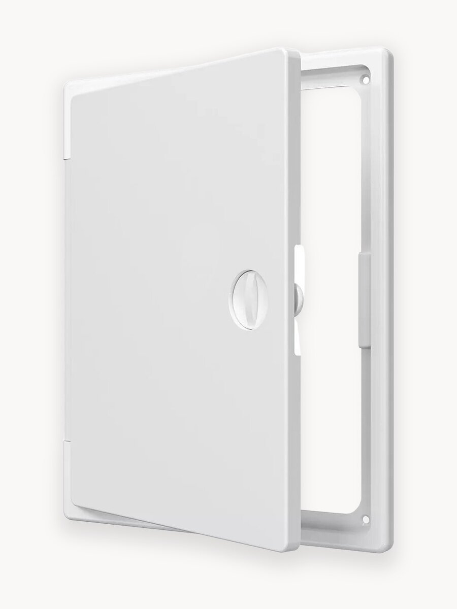 Люк ревизионный накладной EVECS ЛТ2025П, ручка-задвижка, 200х250 мм, белый пластик