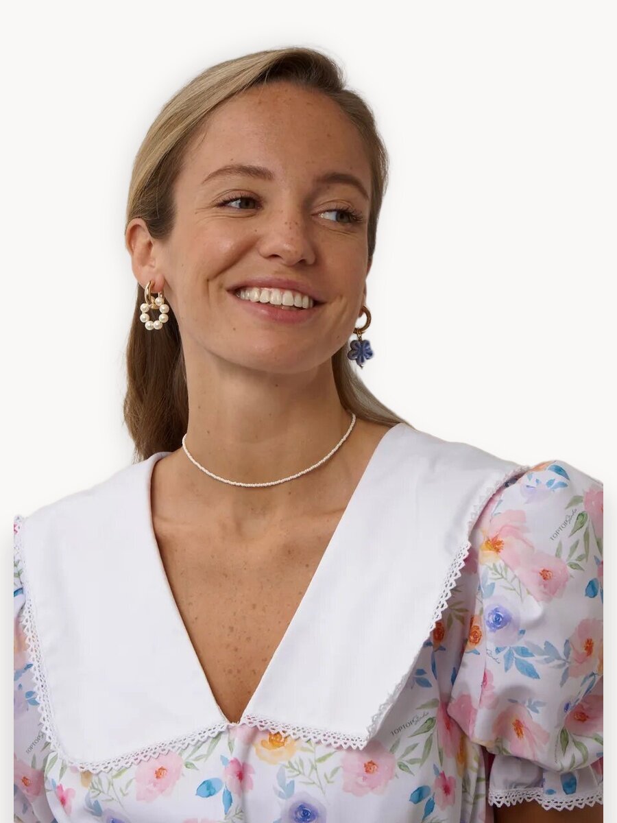 Серьги конго, жемчуг имитация, керамика