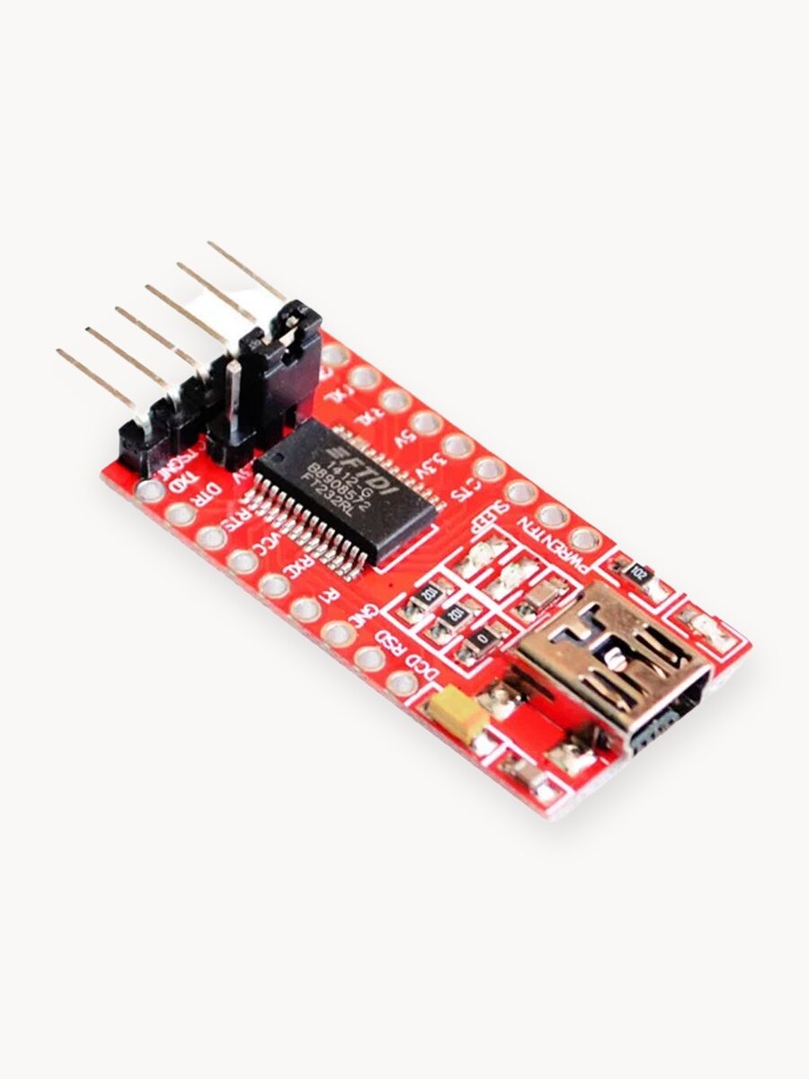 USB-TTL (USB-UART) ISP программатор (FT232RL), mini USB, 6 pin, 1 шт.