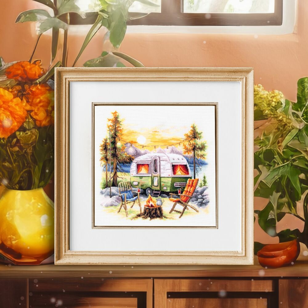 70-26 "Наедине с природой". Набор для вышивания крестом Чудесная игла 26 х 26 см. — фото 1