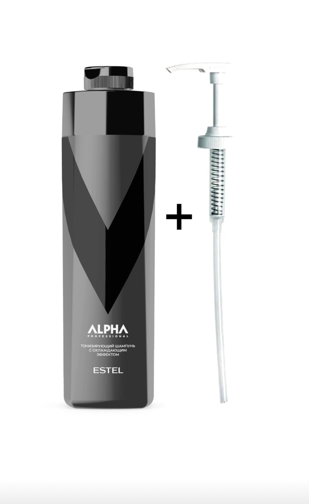 Мужской шампунь ALPHA HOMME PRO тонизирующий с охлаждающим эффектом, 1000 мл + Дозатор