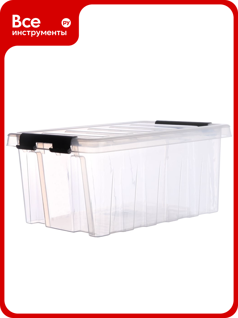 Контейнер с крышкой HONEYCOMB 415x300x195 16 л прозрачный M-016-00.07n