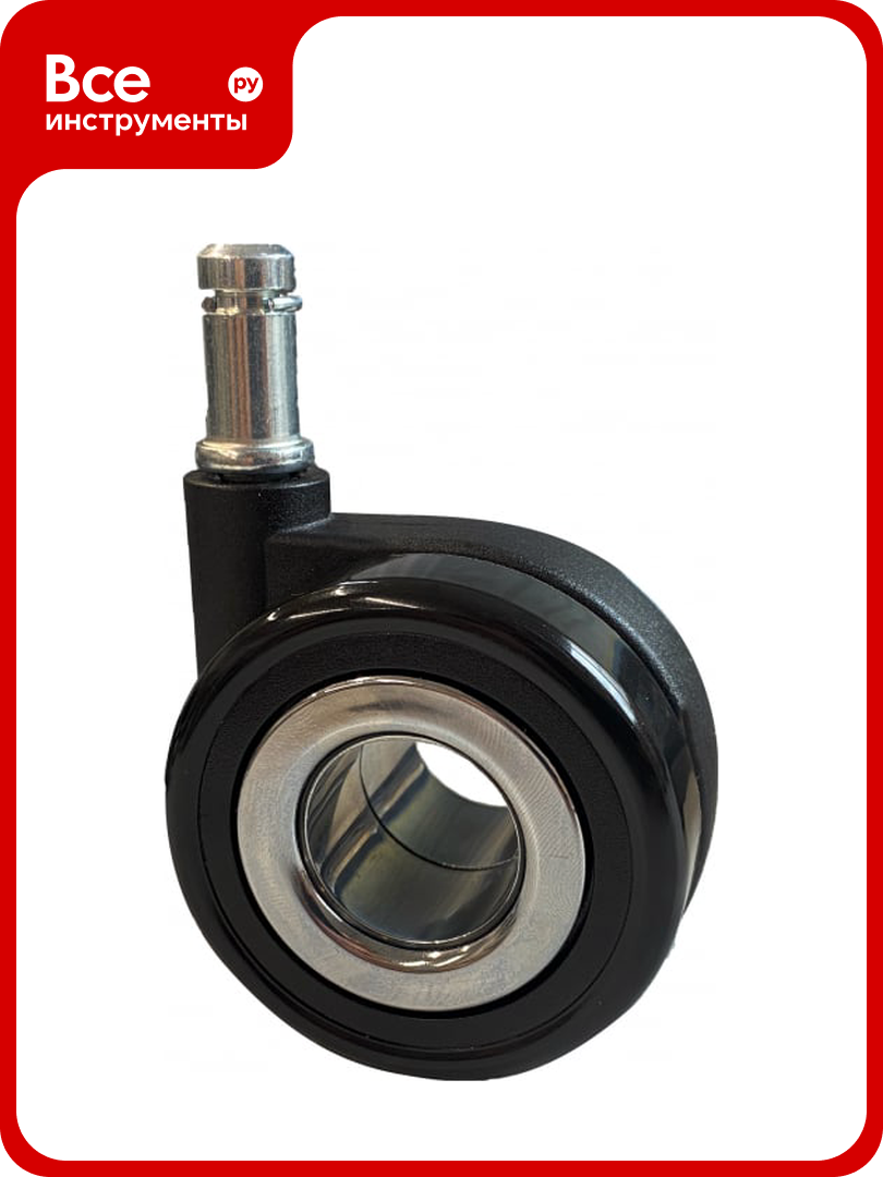 Мебельное колесо MFK-TORG штырь М11 60 мм хром сквозной с подшипником 602524-11