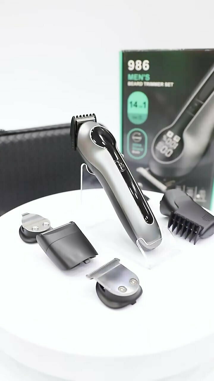 Картинки Xiaomi Youpin 986 Беспроводной триммер для бороды и волос, Gray