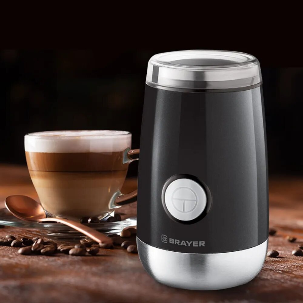 Кофемолка BRAYER BR1183 мощность 150 Вт вместимость 50 г черная