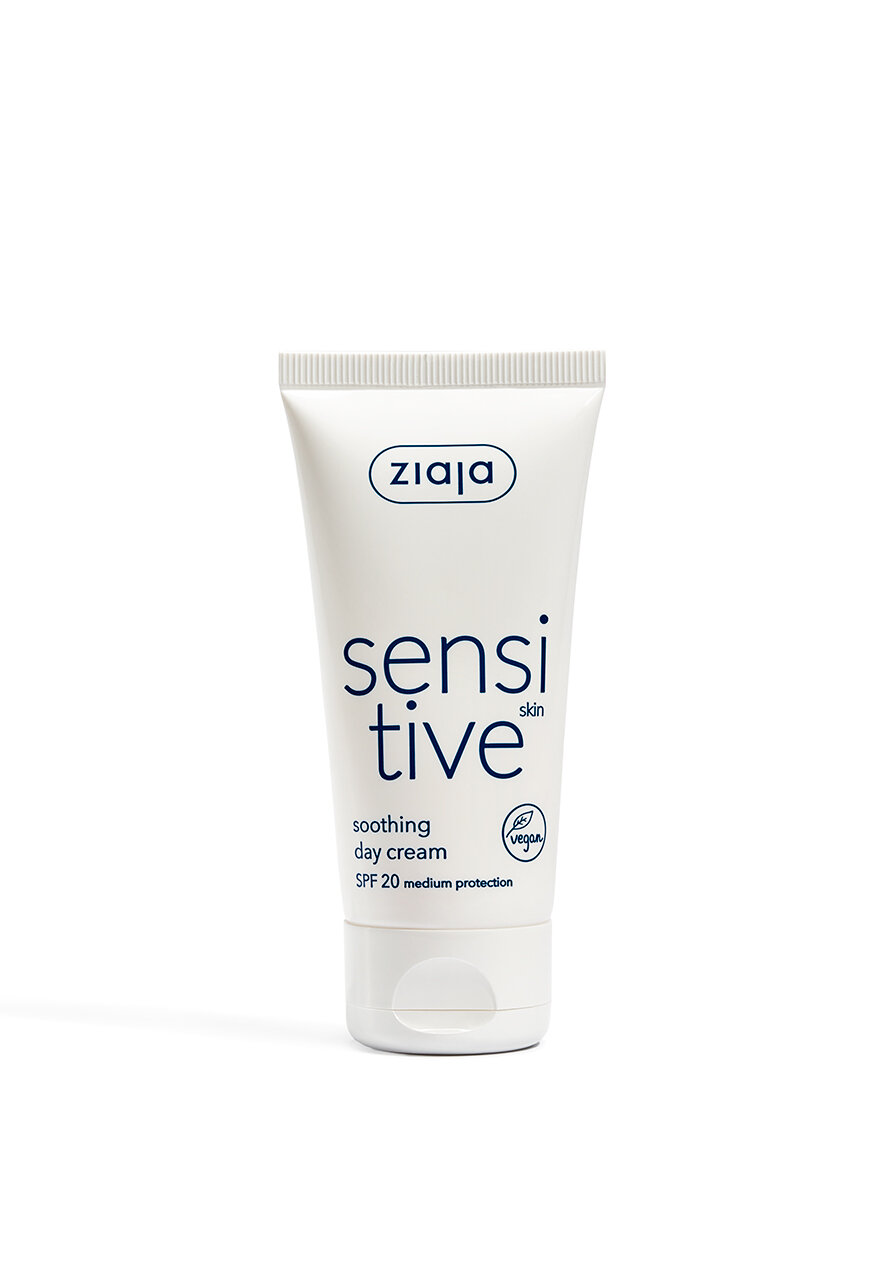 Крем Ziaja, для чувствительной кожи, увлажняющий, веганский, SPF 20, 50мл