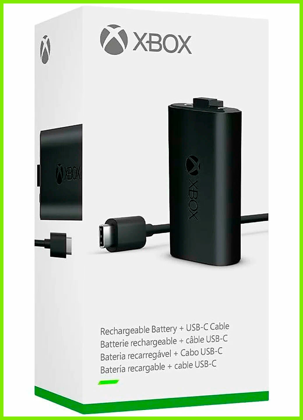 Microsoft Аккумулятор с кабелем зарядки USB Type-C для геймпада Xbox Series S/Series X/One, черный
