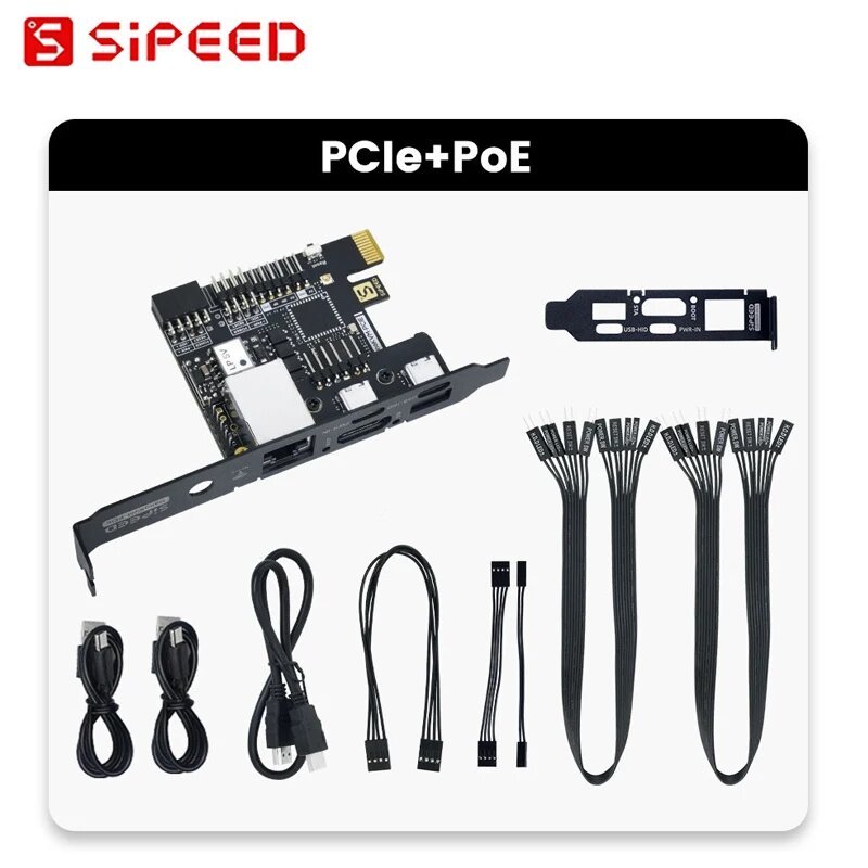 Sipeed NanoKVM-PCIe Мини-пульт дистанционного управления PiKVM Сервер управления и обслуживания HDMI, PCIE POE kit