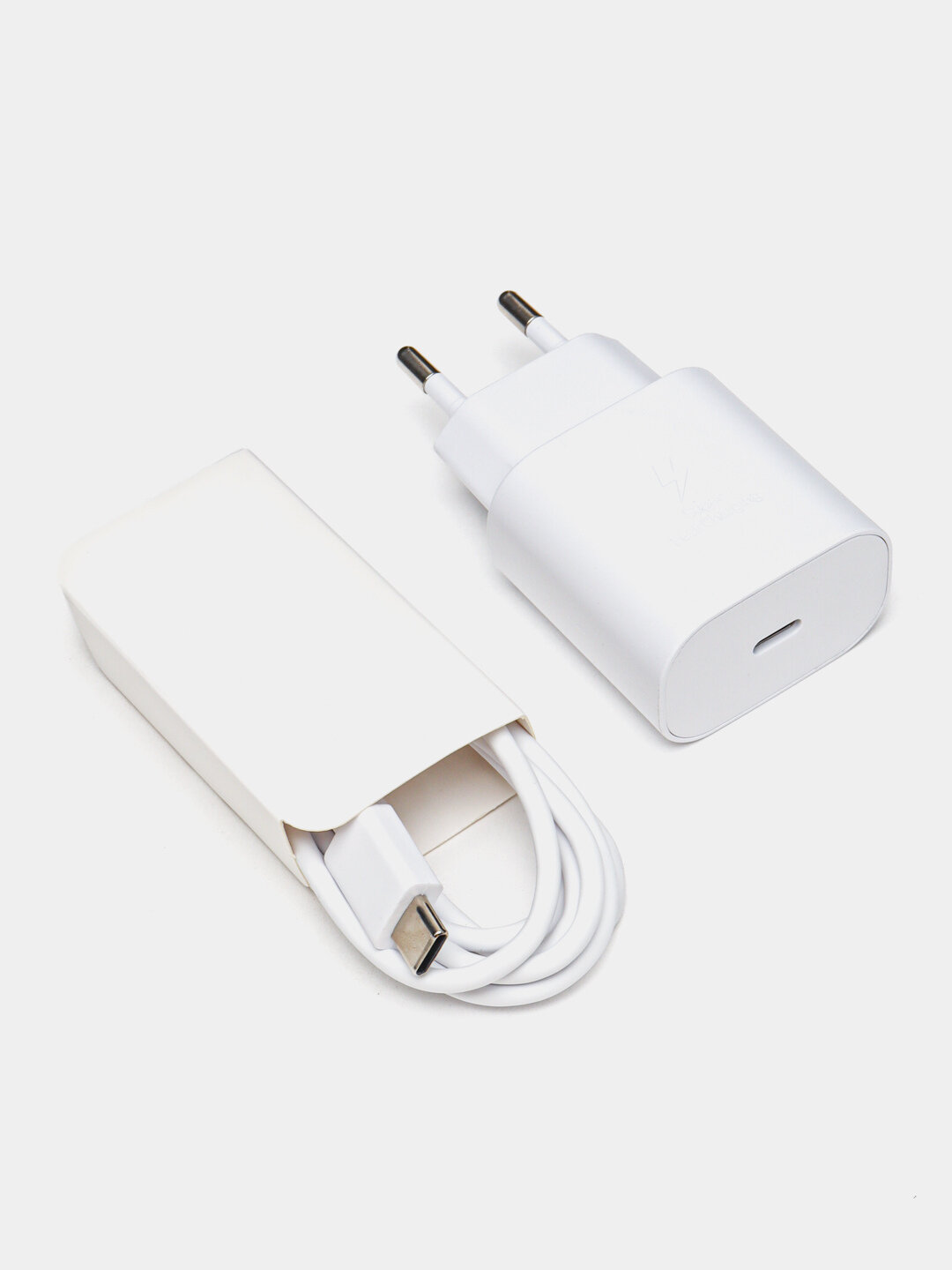 Зарядное устройство для телефона Samsung 25W с кабелем Type-C White — фото 1