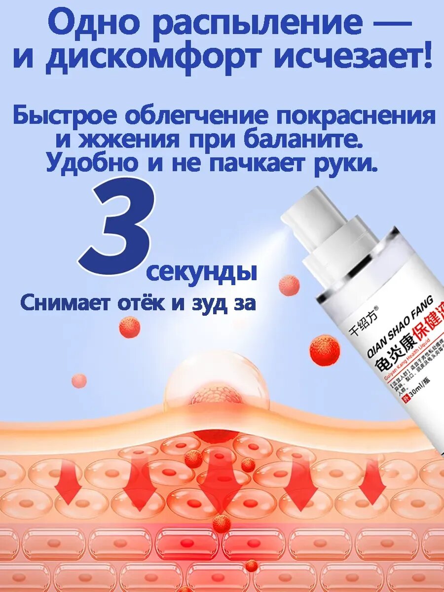 Изображение Мужской спрей для интимной зоны от зуда и запаха